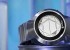 Un reloj que muestra la hora en polígonos