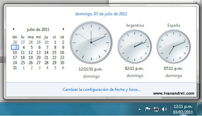 Windows 7 - Agregar más relojes en Windows 7