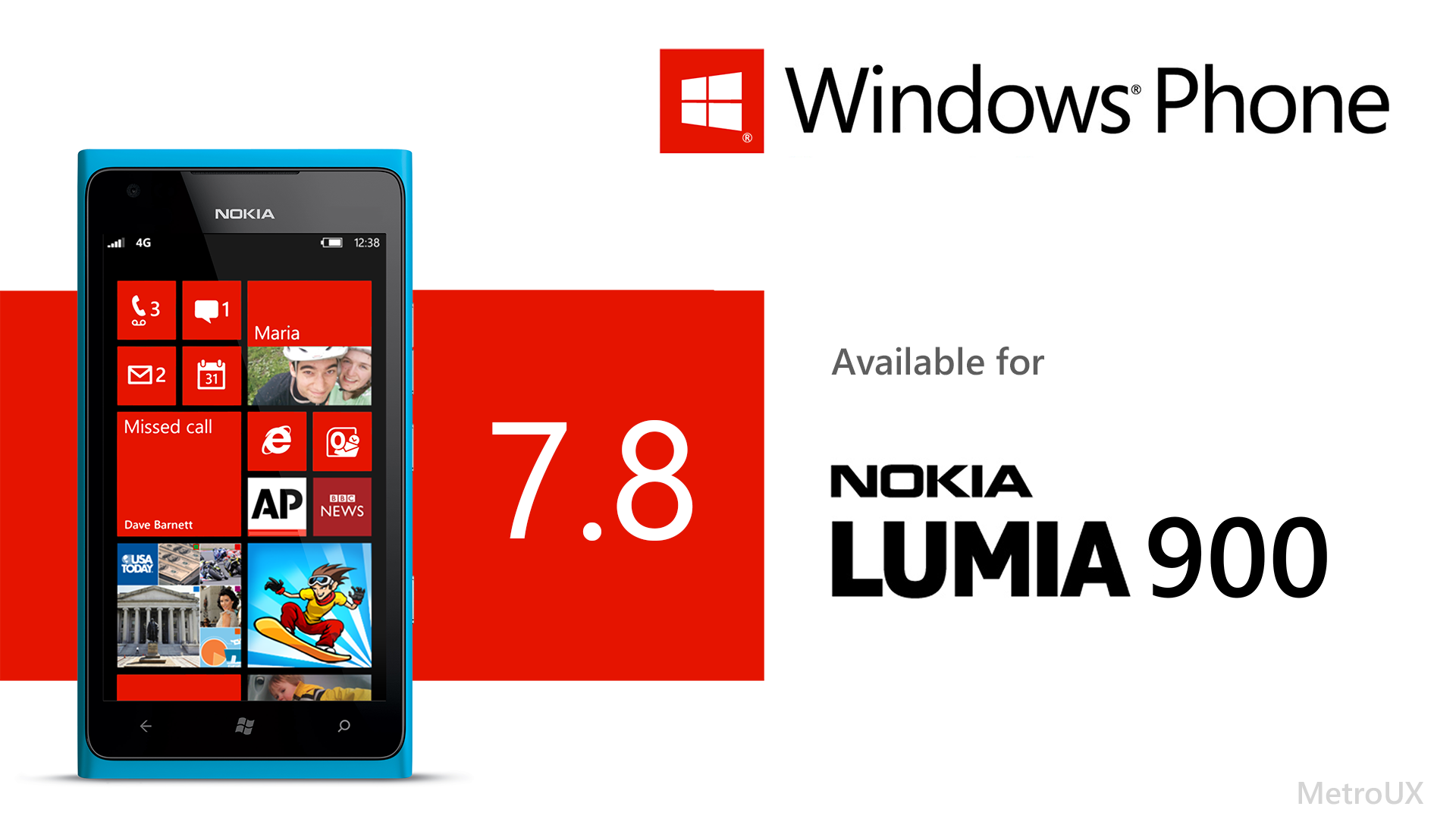 Nokia Lumina 900 con Windows Phone 7.8