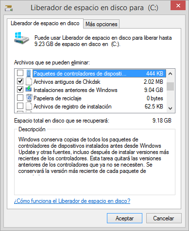 Eliminar carpeta Windowsl.old - Liberador de espacio en disco