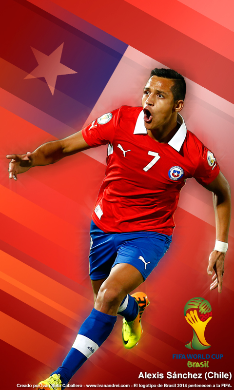 Wallpaper de la selección chilena de fútbol - 480x800