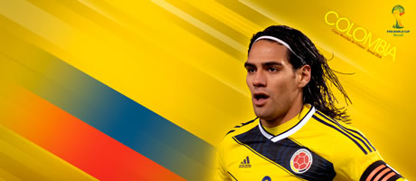 Wallpaper Copa Mundial de futbol brasil 2014 - Colombia - Radamel Falcao