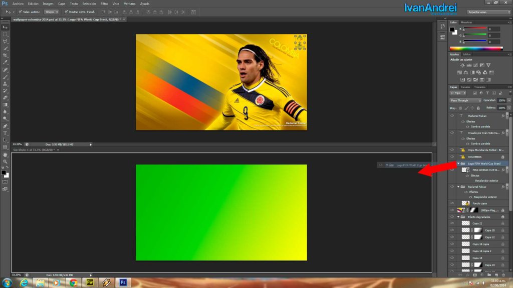 Copiar y pegar en el mismo lugar en Adobe Photoshop CS6