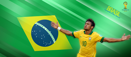 Wallpaper Copa Muncial de Futbol Brasil 2014 - Brasil - Neymar da Silva