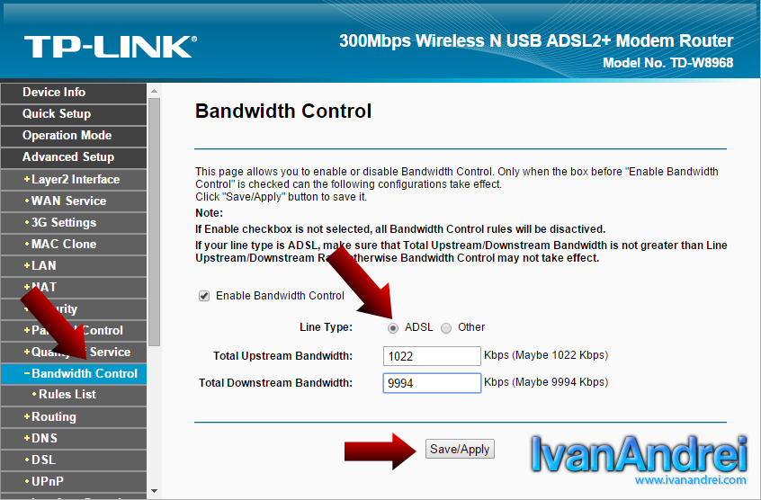 limitar ancho de banda tp-link