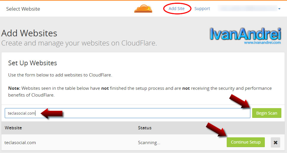 Configurar CloudFlare con tu sitio Web