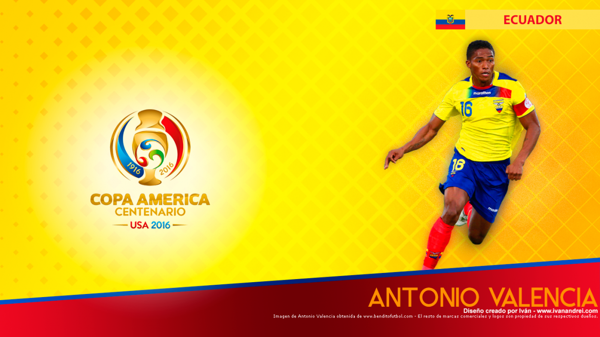 Copa América Centenario USA 2016 - Ecuador (Antonio Valencia - 1366x768)