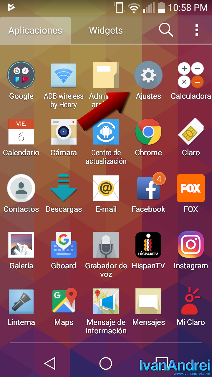 Android - Menú Ajustes
