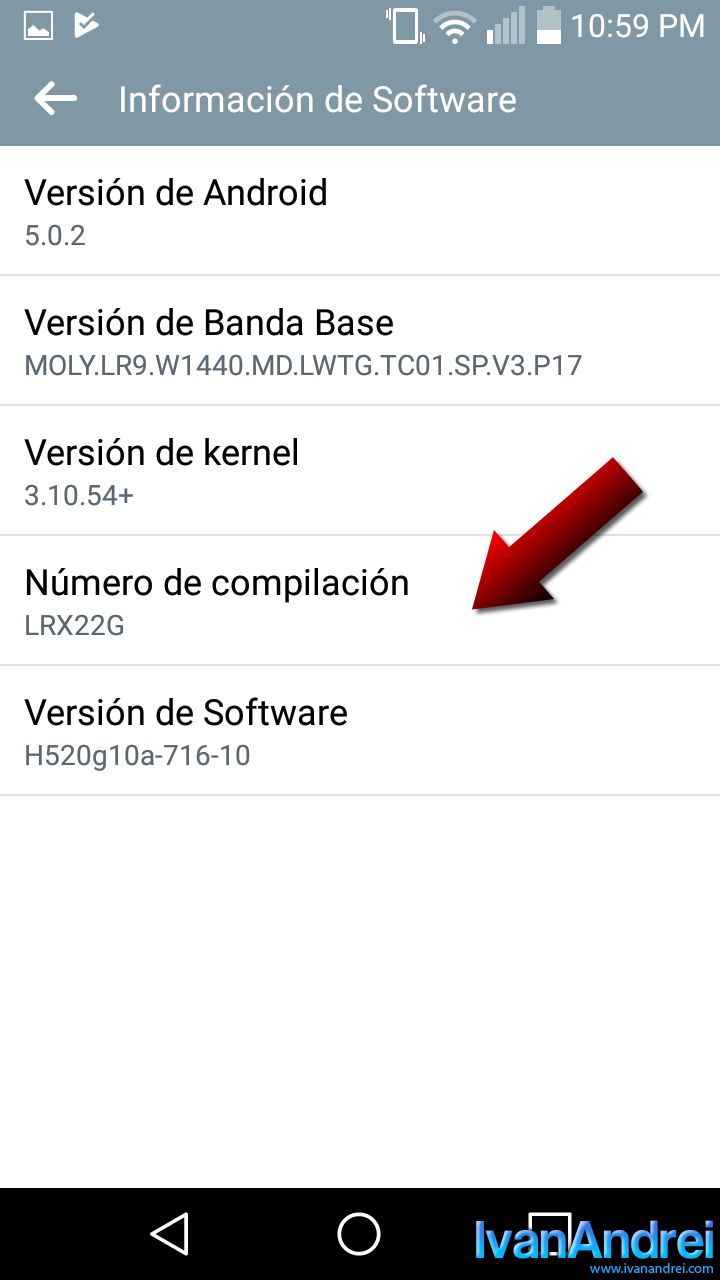 Activar opciones del desarrollador en Android (LG)