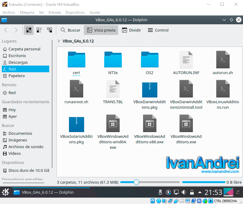 Guest Additions en Linux Ubuntu Kubunu Xubuntu