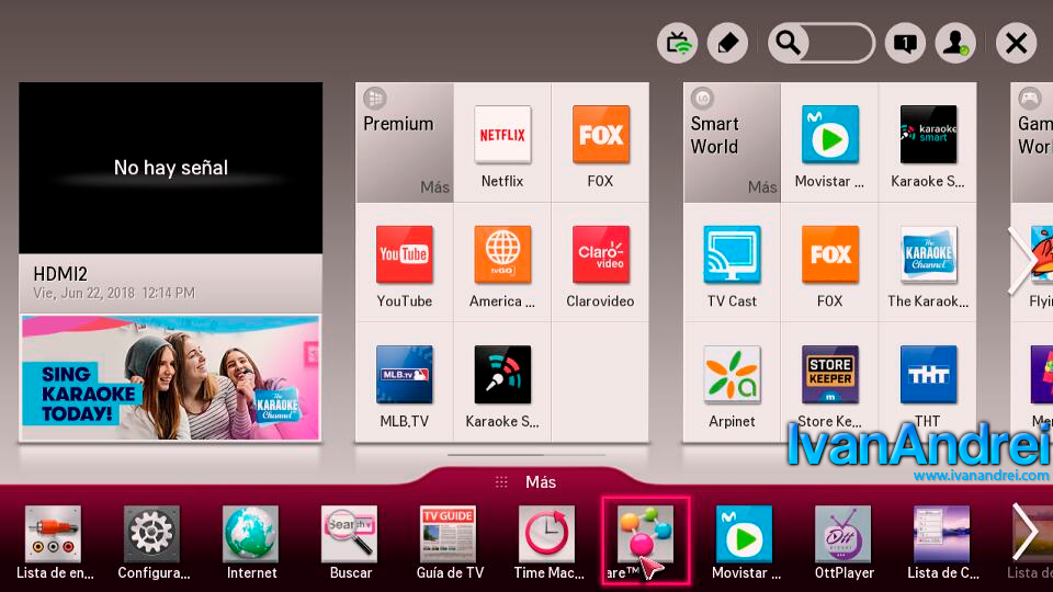 LG Smart TV - Menu