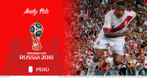 Wallpaper de Andy Polo de Perú para la Copa Mundial de la FIFA - Rusia 2018 - Edición para Laptop (1366x768)