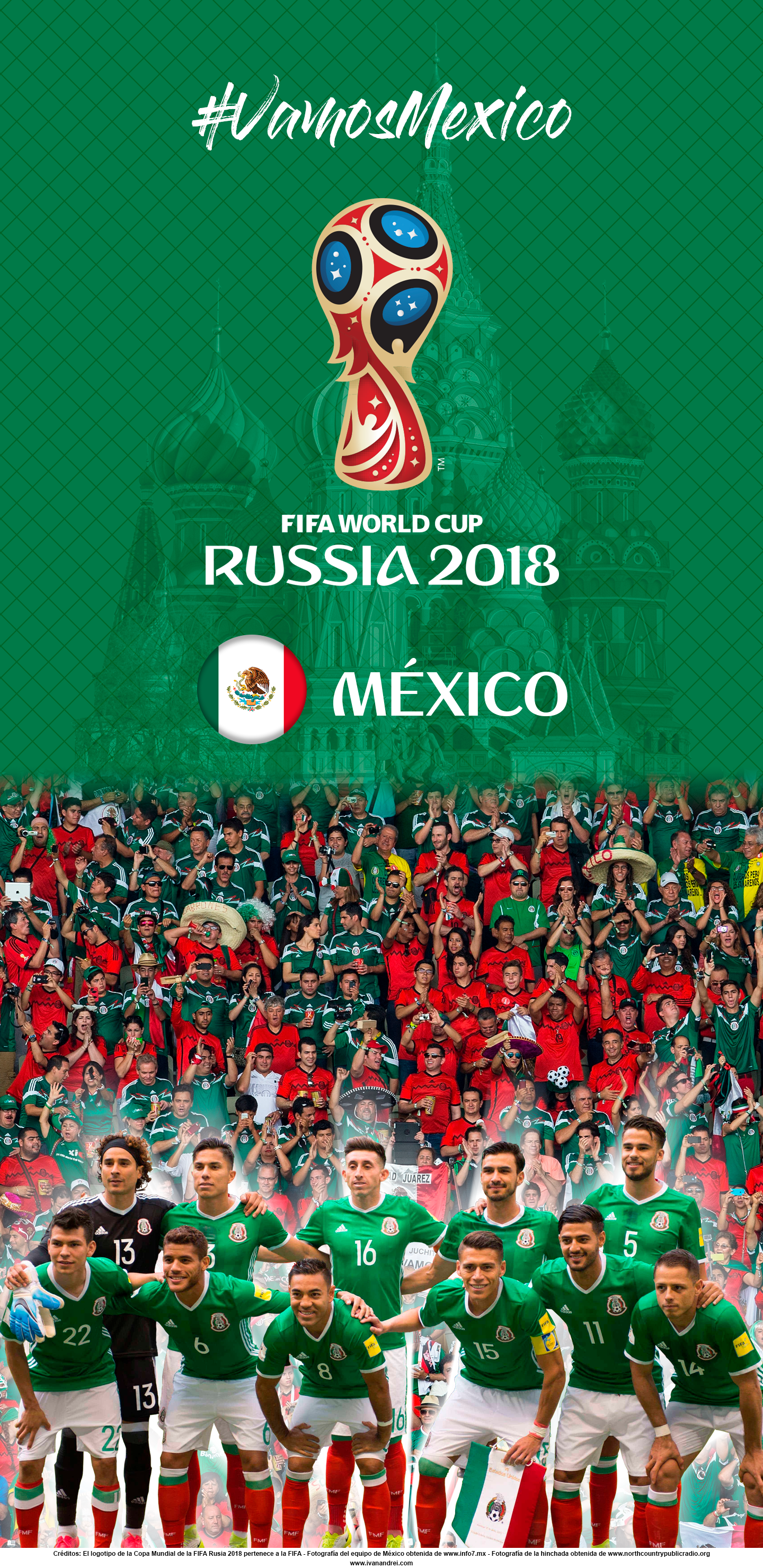 Wallpaper de la selección mexicana para PC y móviles (Rusia 2018) - Iván  Andréi