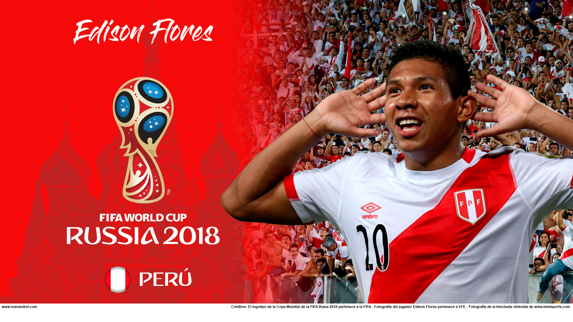 Wallpaper de Edison Flores de Perú para la Copa Mundial de la FIFA - Rusia 2018 - Edición para PC (1920x1080)