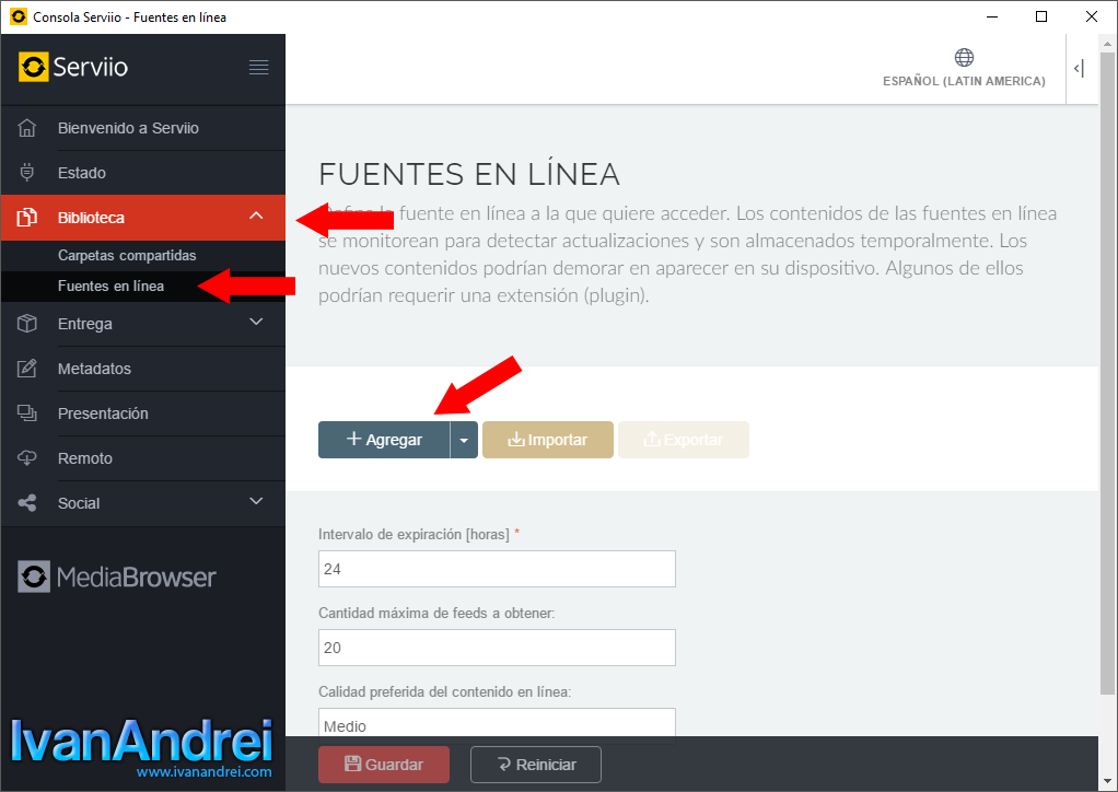 Ver transmisiones de AceStream en tu Smart TV con Serviio
