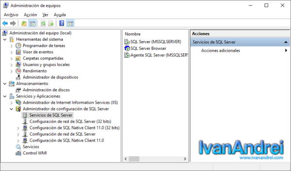 Ingresar a SQL Server configuration manager en Windows 10 - Iván Andréi