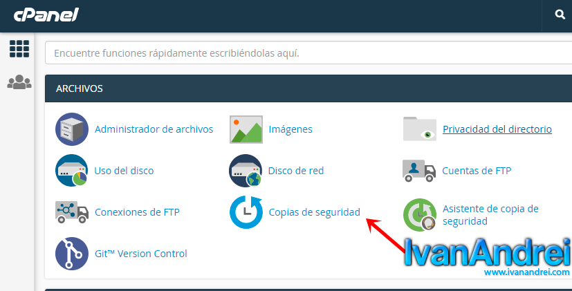Descargar copia de seguridad Cpanel