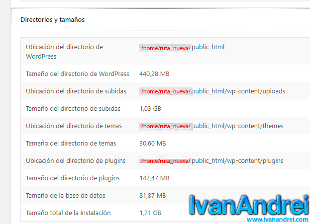 migrar wordpress a otro hosting - nueva ruta