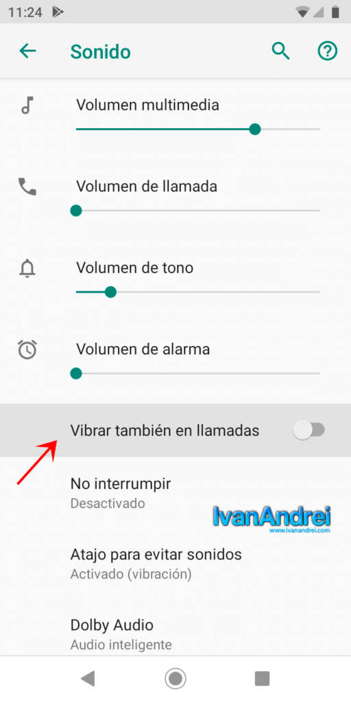 ahorrar batería en Android - Desactivar vibrador en Android