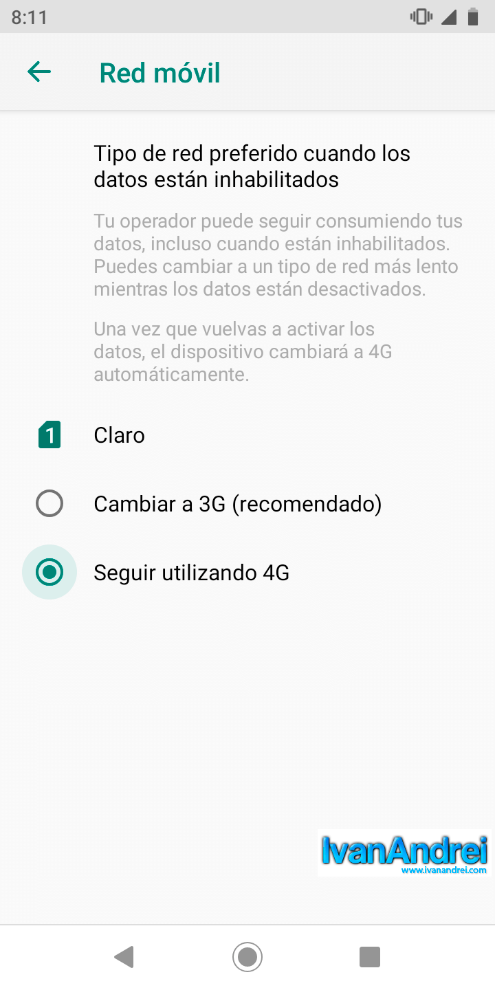 tipo de red preferida Motorola