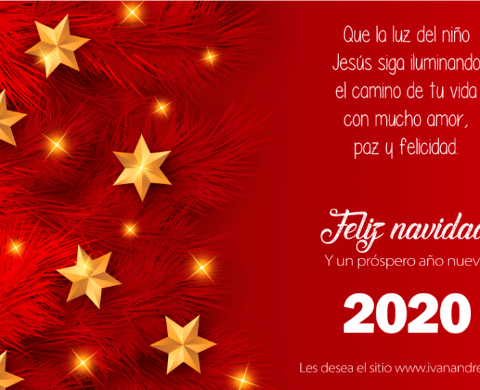 Feliz navidad y un próspero año nuevo 2020