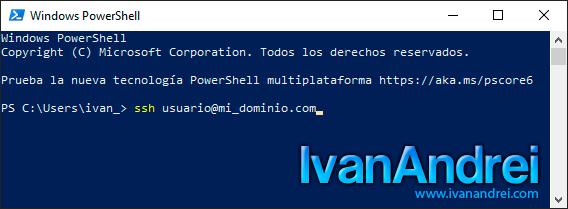 Cliente SSH en Windows 10 - Conexión por nombre de dominio