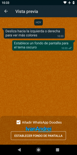 Nuevos colores solidos en WhatsApp con Doodles