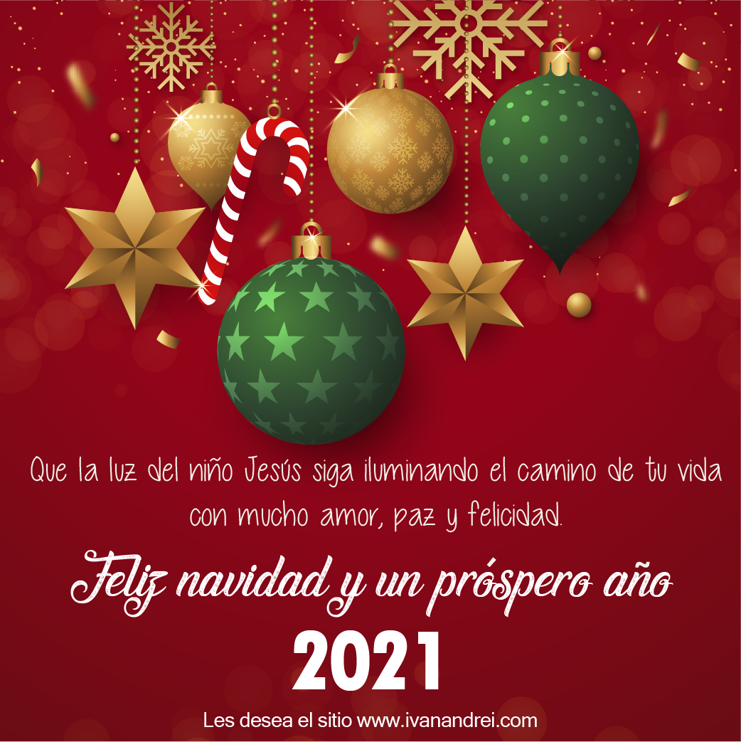 Feliz navidad y un próspero año 2021