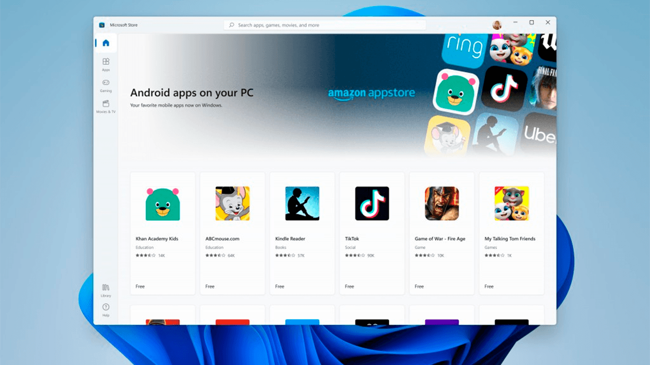 Aplicaciones de Android en Windows 11