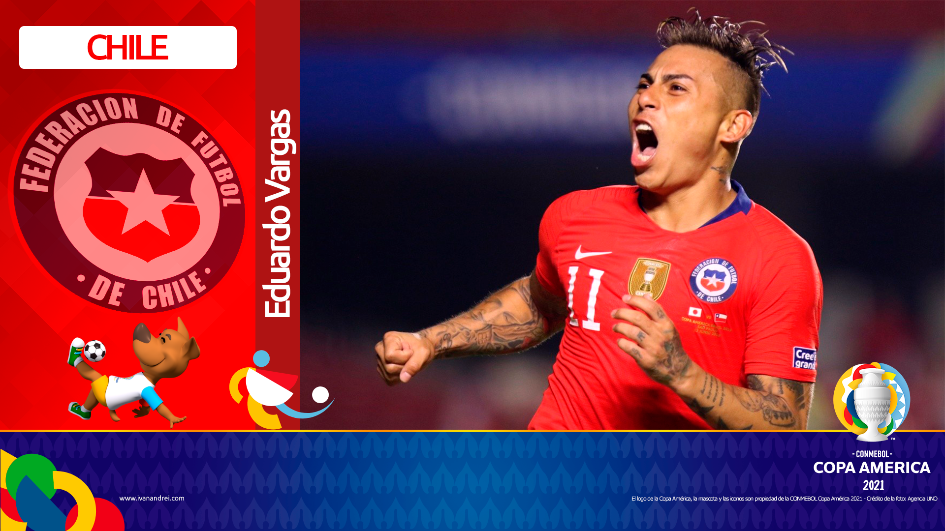 Copa América Brasil 2021 - Selección de Chile - Eduardo Vargas