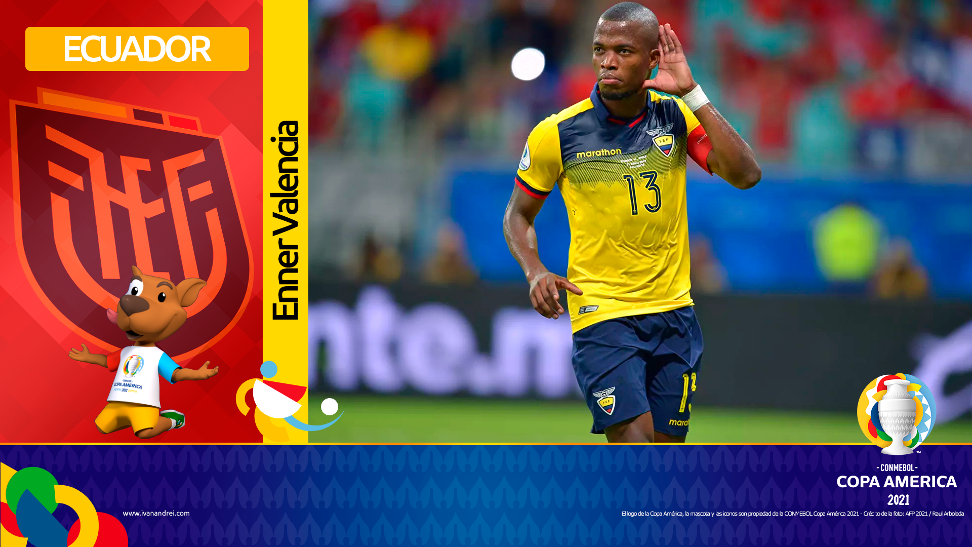Copa América Brasil 2021 - Selección de Ecuador - Enner Valencia