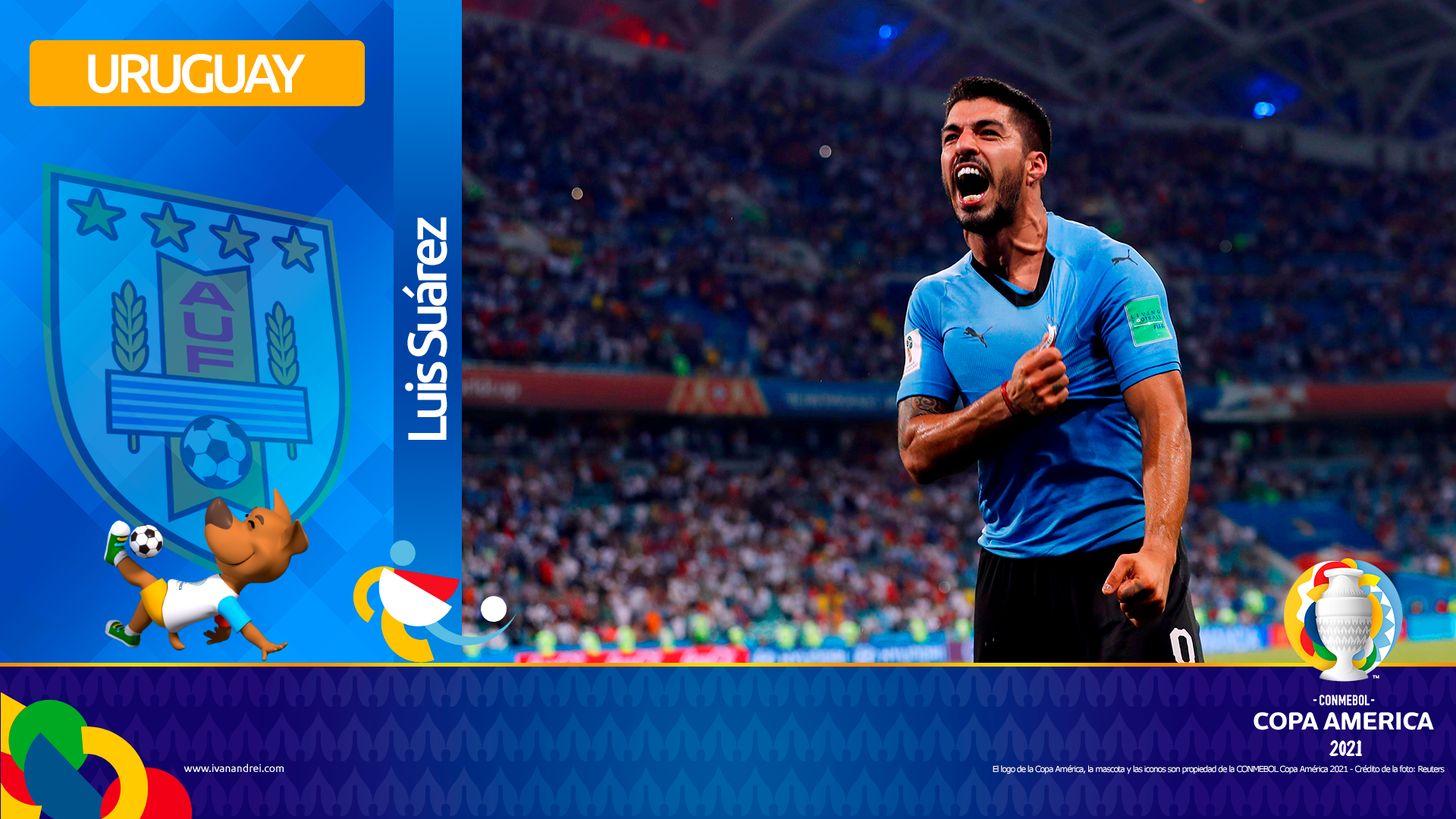 Copa América Brasil 2021 - Selección de Uruguay - Luis Suárez