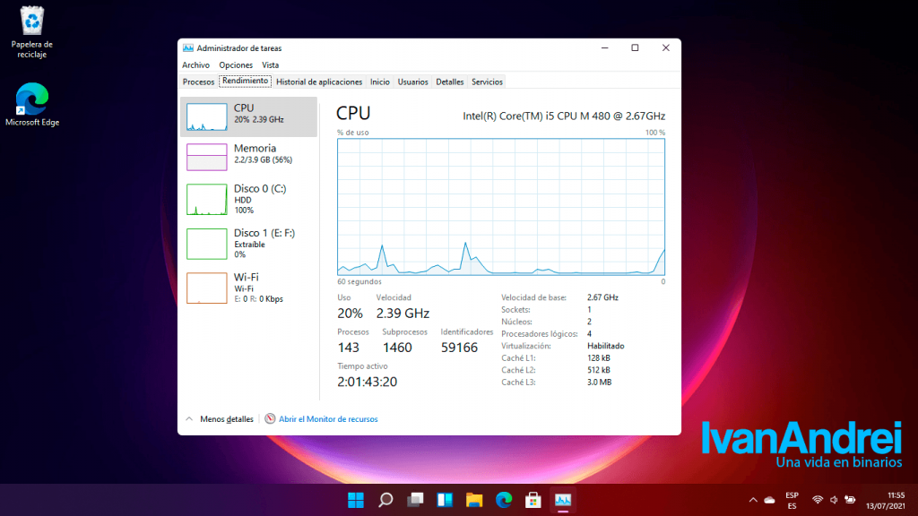 Administrador de tareas en Windows 11