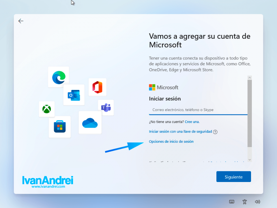 Asistente de instalación de Windows 11 - Cuentas
