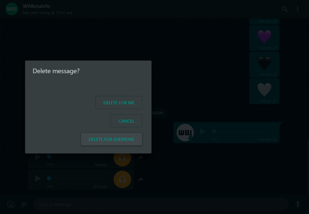 WhatsApp amplia tiempo para eliminar mensaje para todos