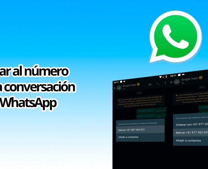 Llamar al número de una conversación de WhatsApp