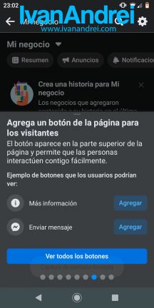 Botón de la página de Facebook para los visitantes