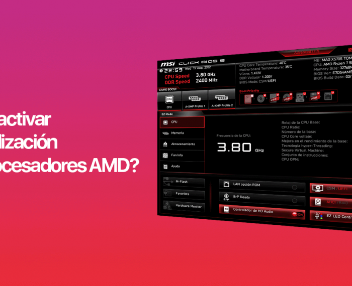 Cómo activar la virtualización para procesadores AMD